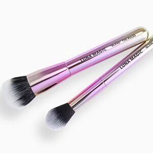 LUNA MAGIC 2-Piece Brush Set Duo in Metallic Ombre‎ Pink (BRAND NEW!)